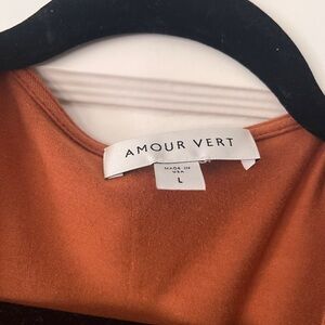 Amour Vert Copper wrap dress